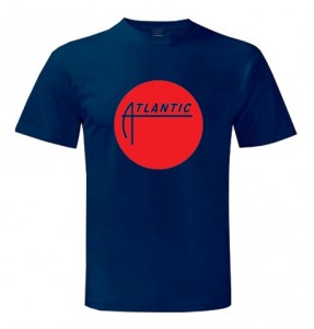 Atlantic Records Classic Logo T Shirts Navy Blue
